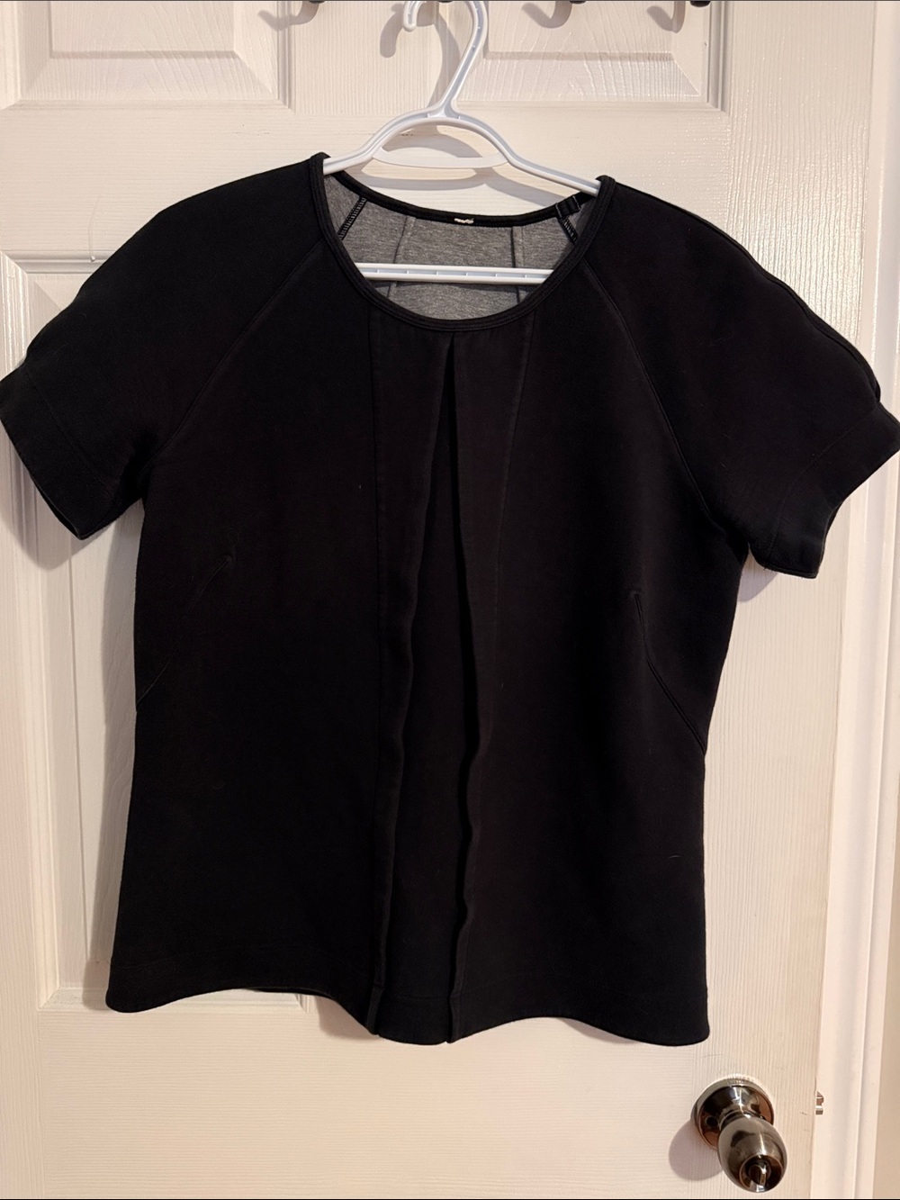 lululemon athletica Black Short-Sleeve Tee with Front Pleat